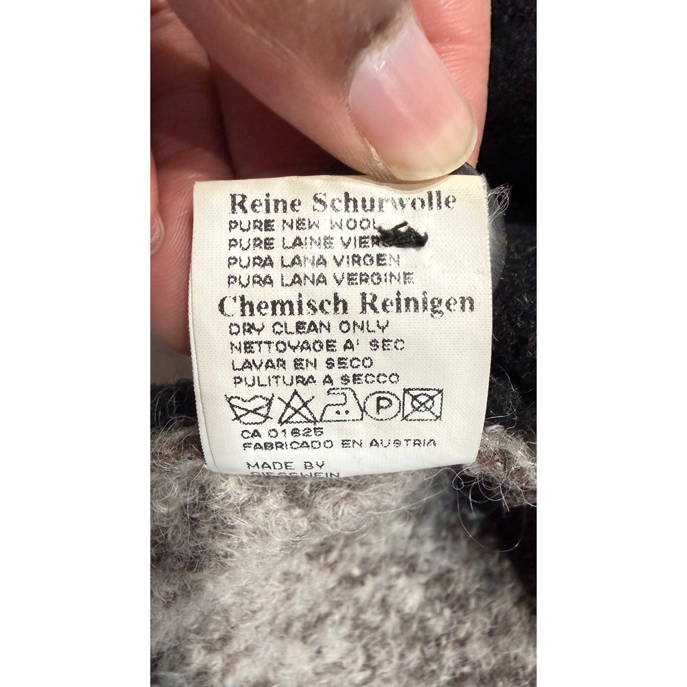 Giesswein Austria Pure New Wool Horse Scenic Landscape Vest Grey Brown Womens 16 - Picture 8 of 9